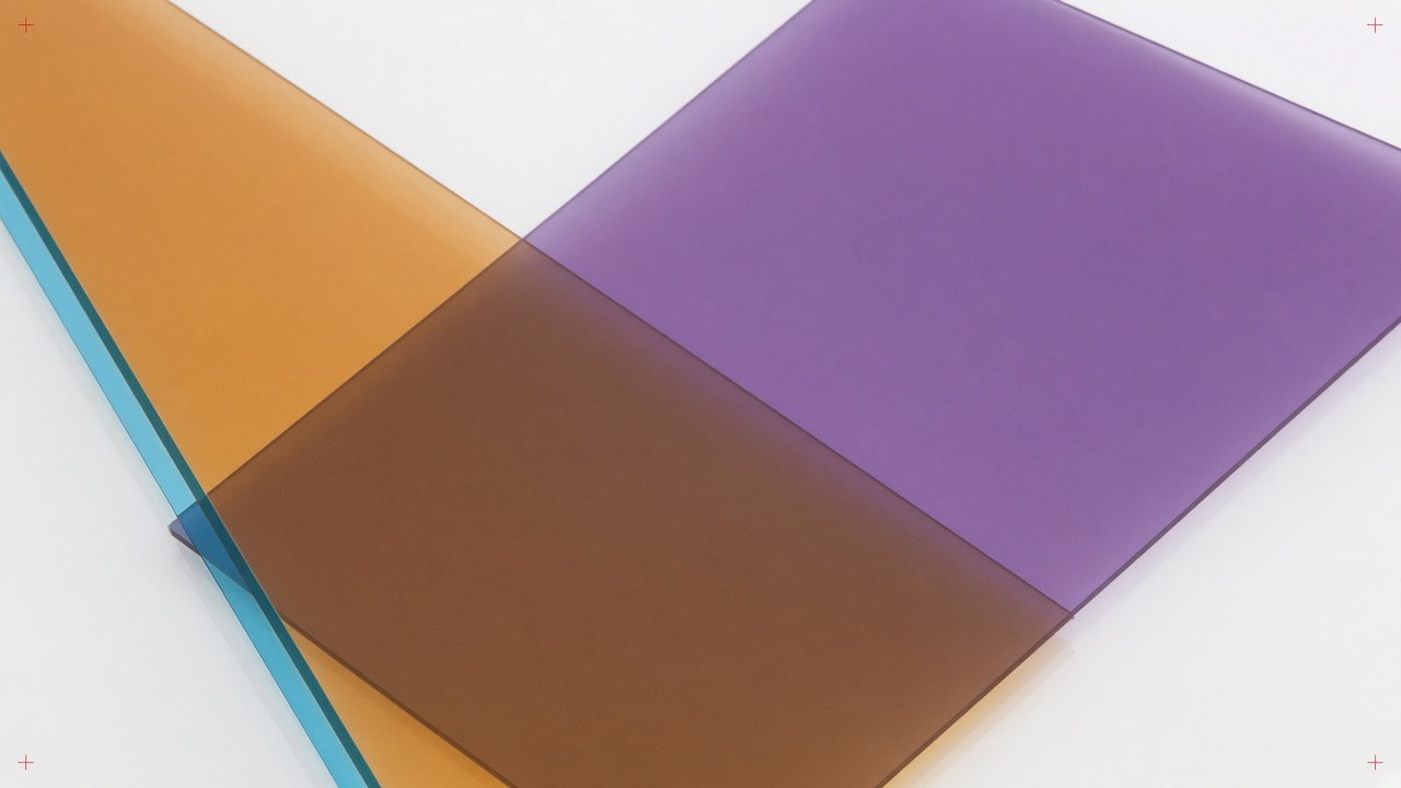 Overlapping translucent colour films