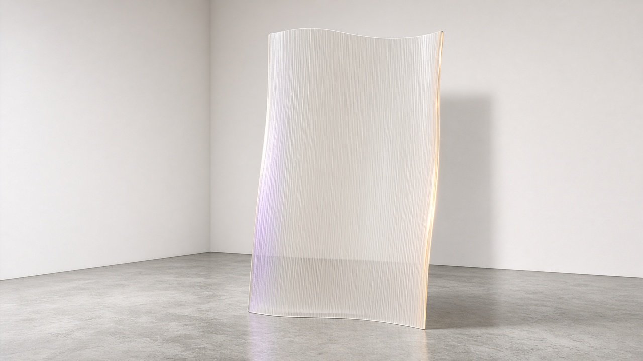 Lenticular acrylic panel in a gallery