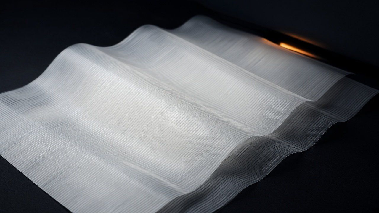 Overlapping polymer ridges producing a controlled moiré
