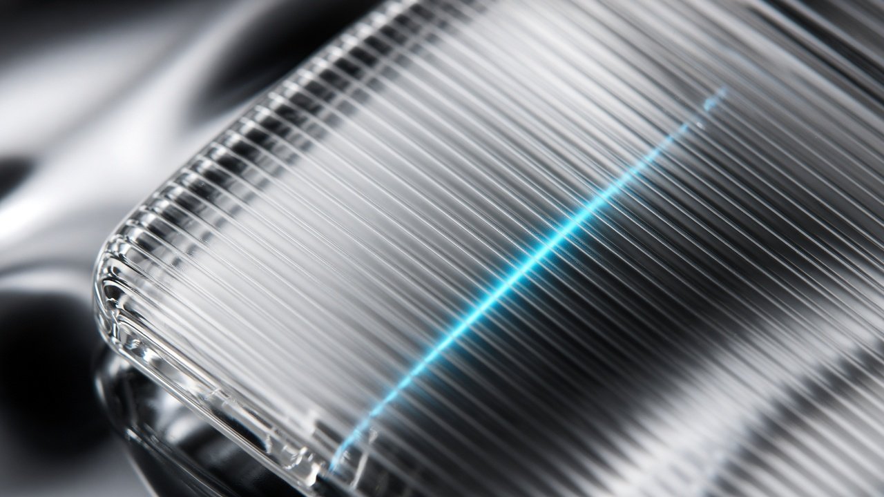 Macro of ridged transparent polymer